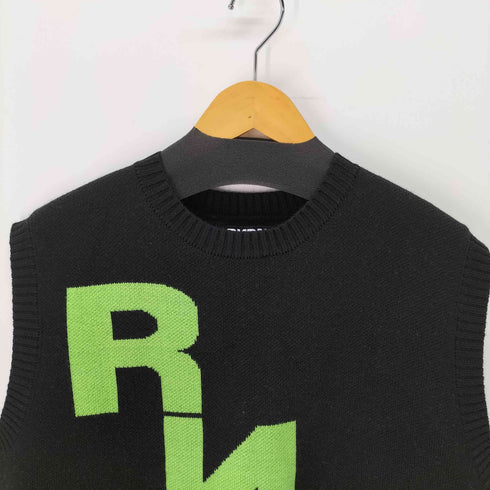 RNDM ロゴ刺繍 ウールコットン ベスト メンズ import:XL