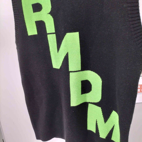 RNDM ロゴ刺繍 ウールコットン ベスト メンズ import:XL