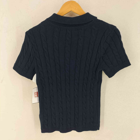 ユーエスポロアッスン U.S.POLO ASSN ケーブルニット 半袖ポロシャツ レディース M