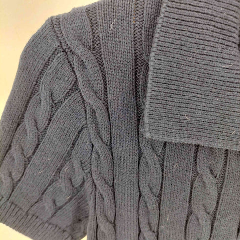 ユーエスポロアッスン U.S.POLO ASSN ケーブルニット 半袖ポロシャツ レディース M