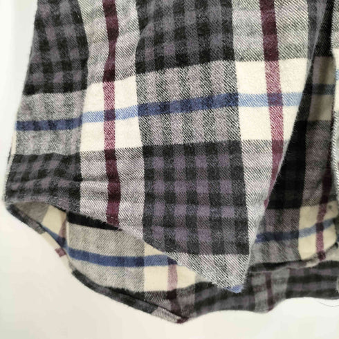 エディーバウアー Eddie Bauer 80s 黒タグ 後期 McKinley Cloth マルチカラー チェック コットン ネルシャツ メンズ import:L