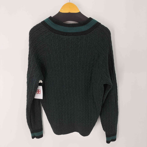 ラコステライブ Lacoste Live ロゴパッチ Vネック ウールナイロン ニットセーター メンズ import:L