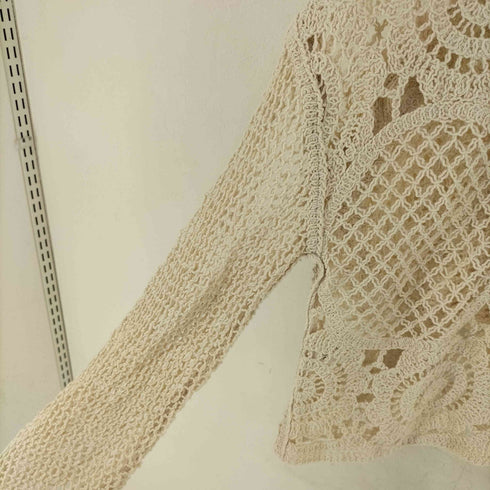 ザラ ZARA レース編み長袖ニット レディース M