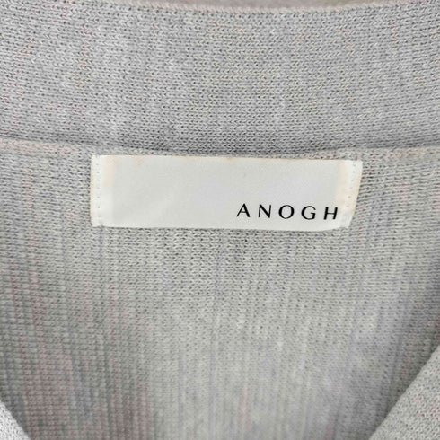 ANOGH 2WAY ペプラムデザイン コットン混ニット カーディガン casual レディース FREE