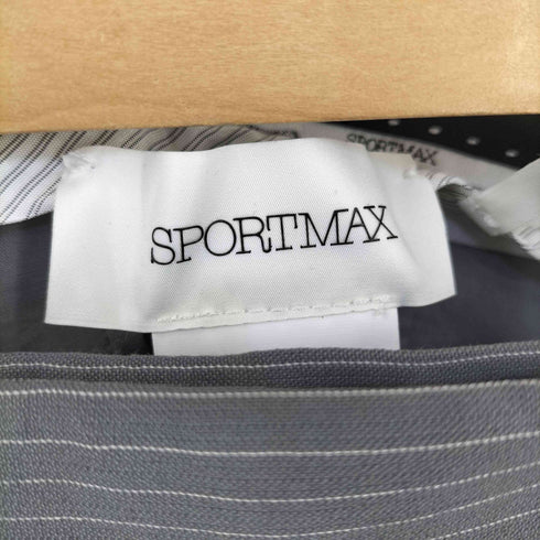 スポーツマックス SPORTMAX バックストライプ切替 タックスラックスパンツ レディース 34