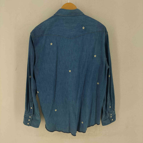 ラングラー Wrangler フラワー刺繍 デニムウエスタンシャツ レディース M