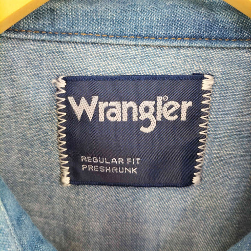 ラングラー Wrangler フラワー刺繍 デニムウエスタンシャツ レディース M