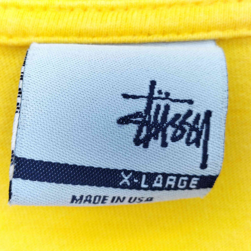 ステューシー Stussy 00s 銀タグ USA製 INTERNATIONAL SSリンク ドッキングロゴ プリント Tシャツ シングルステッチ メンズ import:XL