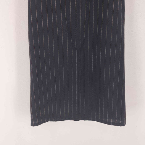 KUME STRIPED LINEN BLEND O RING DRESS import レディース