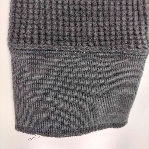 バーバリーブラックレーベル BURBERRY BLACK LABEL ロゴ刺繍 コットン ヘンリーネックカットソー メンズ JPN:3
