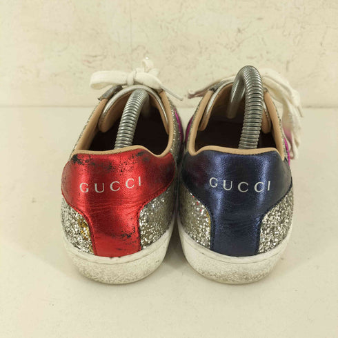グッチ GUCCI ACE エース グリッター シェリーライン スニーカー レディース EUR:36