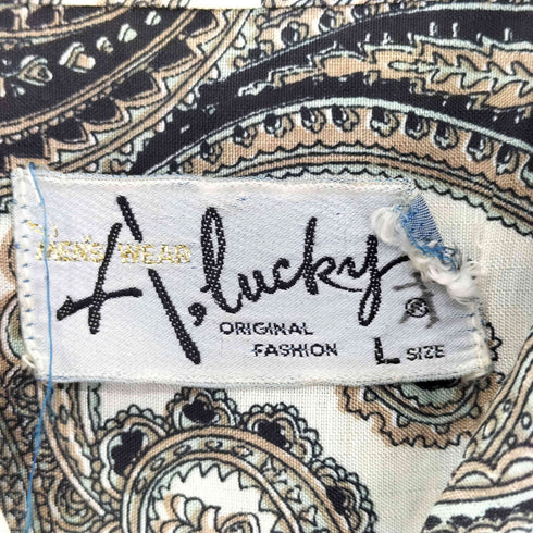 A.Lucky ペイズリー柄 半袖シャツ アメカジ メンズ