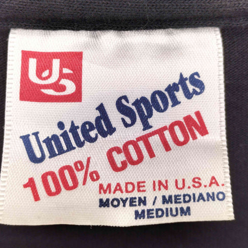 ユナイテッドスポーツ UNITED SPORTS 90s USA製 恋 キリーク文字 プリント クルーネック Tシャツ シングルステッチ メンズ import:M