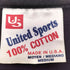 ユナイテッドスポーツ UNITED SPORTS 90s USA製 恋 キリーク文字 プリント クルーネック Tシャツ シングルステッチ メンズ import:M