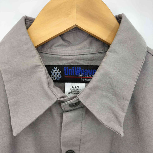 UniWeave ワッペン 長袖 ワークシャツ メンズ import:L