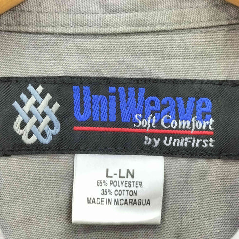 UniWeave ワッペン 長袖 ワークシャツ メンズ import:L