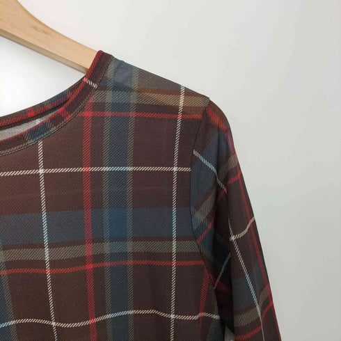 レイビームス Ray BEAMS 24SS シアー チェック クルーネック トップス レディース