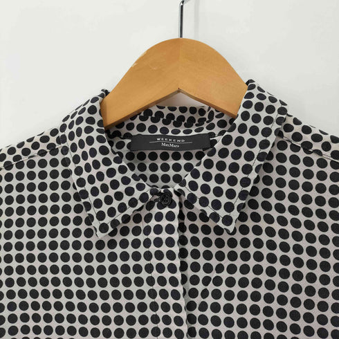 ウィークエンドマックスマーラ Weekend Max Mara シルク100% 比翼 水玉 ドット シャツ ワンピース レディース JPN:36