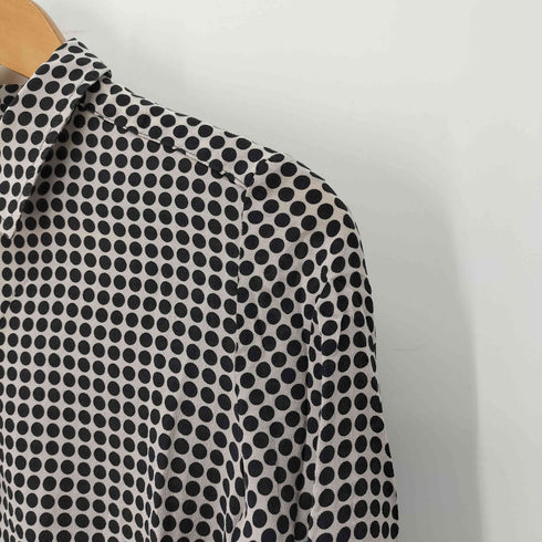 ウィークエンドマックスマーラ Weekend Max Mara シルク100% 比翼 水玉 ドット シャツ ワンピース レディース JPN:36