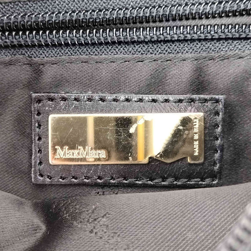 マックスマーラ MAX MARA イタリア製 チェック レザーハンドル ワンショルダー バッグ レディース