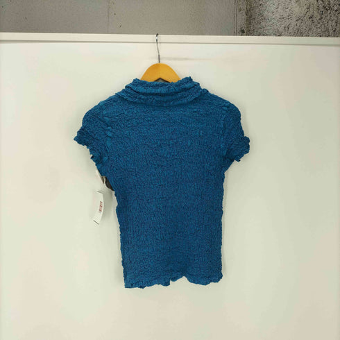 ミーイッセイミヤケ me ISSEY MIYAKE コットン ポリ シワ加工 カリフラワー S/S シャツ レディース