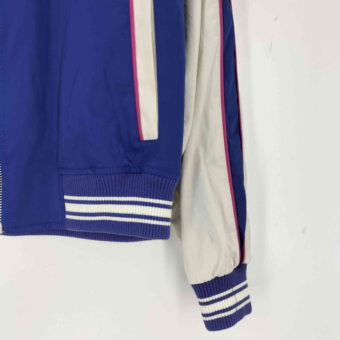 ザラ ZARA エンブロイダリーテキストサテンジャケット メンズ import:L