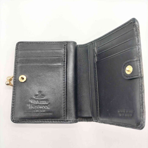 ヴィヴィアンウエストウッドロンドン Vivienne Westwood LONDON イタリア製 GENUINE LEATHER オーブ 2つ折り 財布 レディース