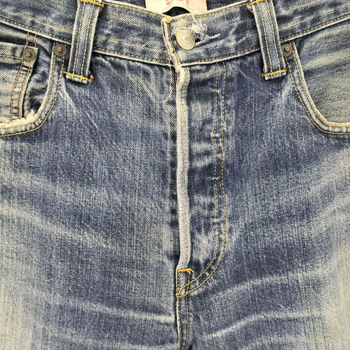 リーバイス Levis 00s フィリピン製 501 ボタン裏P85 ボタンフライ ダメージ加工 デニムパンツ メンズ W33 L32