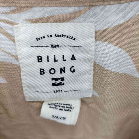ビラボン BILLABONG リーフ柄 アロハシャツ レディース S