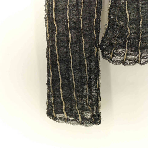 メゾンスペシャル MAISON SPECIAL Shirring Stripe Sheer Knitwear レディース FREE