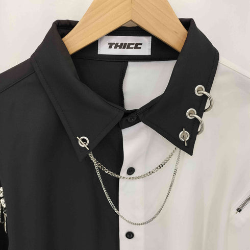 チック THICC バイカラー サブカル L/S シャツ メンズ FREE