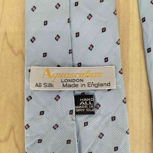 アクアスキュータム AQUASCUTUM 総柄シルクネクタイ メンズ