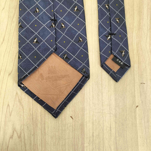 アクアスキュータム AQUASCUTUM 総柄シルクネクタイ メンズ