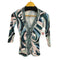 エミリオプッチ EMILIO PUCCI レーヨン混 総柄 フロントギャザーVネックトップス レディース US:4