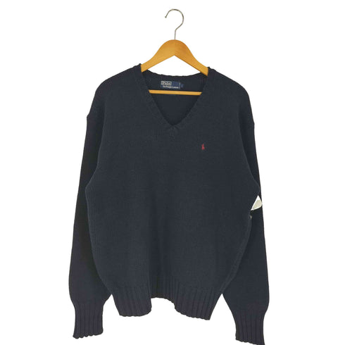 ポロバイラルフローレン Polo by RALPH LAUREN 90s ポニー刺繍 コットン Vネックニット メンズ import:L