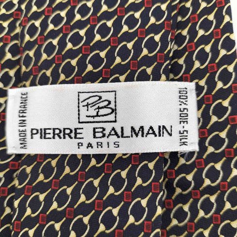 ピエールバルマン Pierre Balmain 総柄シルクネクタイ メンズ
