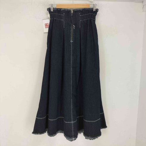 アズールバイマウジー AZUL by moussy ジップアップデニムフレアスカート レディース JPN:M