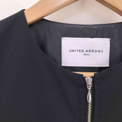 ユナイテッドアローズ UNITED ARROWS フロントポケット ジップアップベスト レディース FREE
