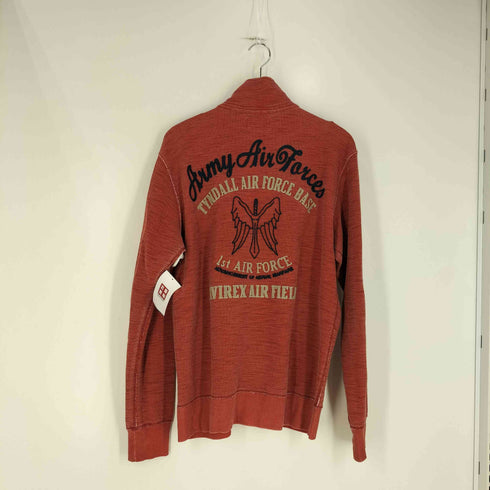アヴィレックス AVIREX AIR FORCE ワッペン 背面刺繍 ジップスウェット メンズ import:XL