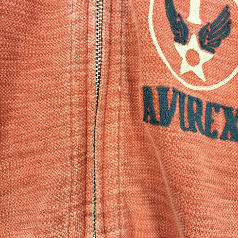 アヴィレックス AVIREX AIR FORCE ワッペン 背面刺繍 ジップスウェット メンズ import:XL