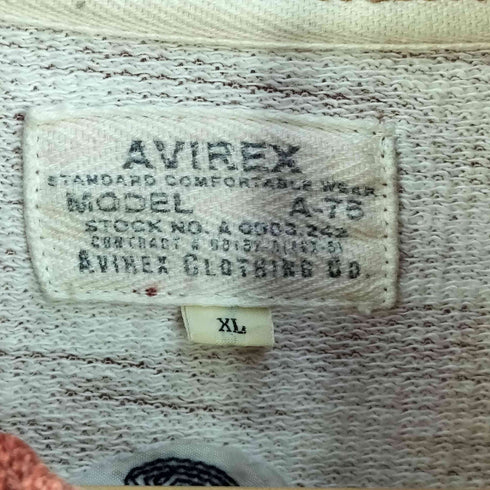アヴィレックス AVIREX AIR FORCE ワッペン 背面刺繍 ジップスウェット メンズ import:XL