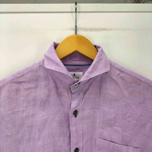 ランバンオンブルー LANVIN en Bleu ショールカラー L/S シャンブレー リネン シャツ メンズ EUR:48