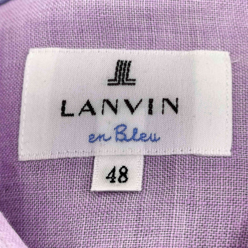 ランバンオンブルー LANVIN en Bleu ショールカラー L/S シャンブレー リネン シャツ メンズ EUR:48