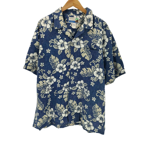 MAKAPUU ハワイ製 ハイピスカス ハワイアンシャツ アロハシャツ USA アメカジ メンズ XL