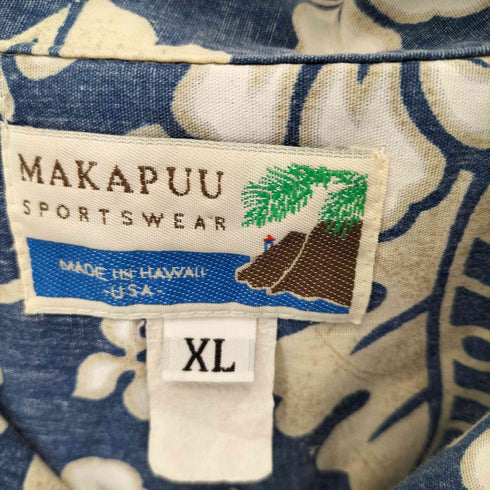 MAKAPUU ハワイ製 ハイピスカス ハワイアンシャツ アロハシャツ USA アメカジ メンズ XL