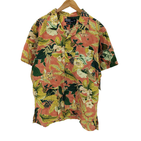 ポロバイラルフローレン Polo by RALPH LAUREN 90s VINTAGE CALDWELL ポタニカル柄 オープンカラーシャツ アロハシャツ メンズ XL