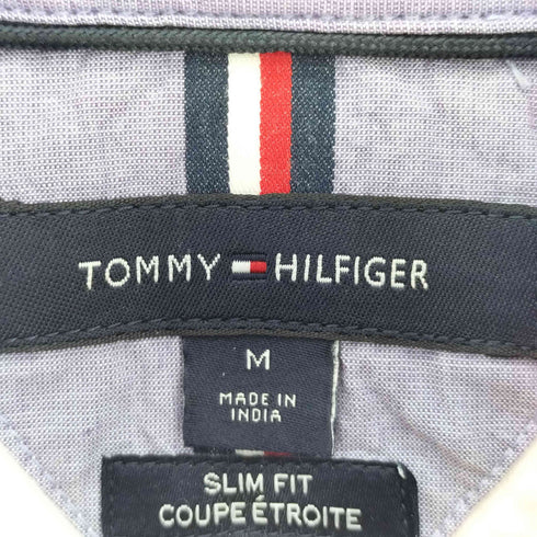 トミーヒルフィガー TOMMY HILFIGER SLIM FIT ロゴ刺繍 シアサッカー 長袖 ボタンダウンシャツ メンズ import:M