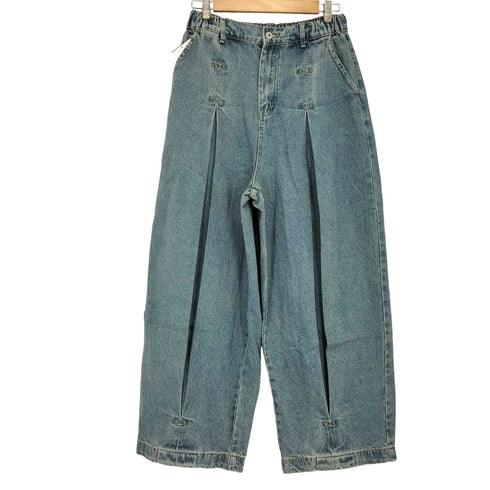 anglan long tuck wing balloon denim pants メンズ