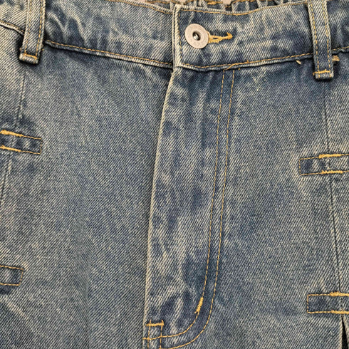 anglan long tuck wing balloon denim pants メンズ