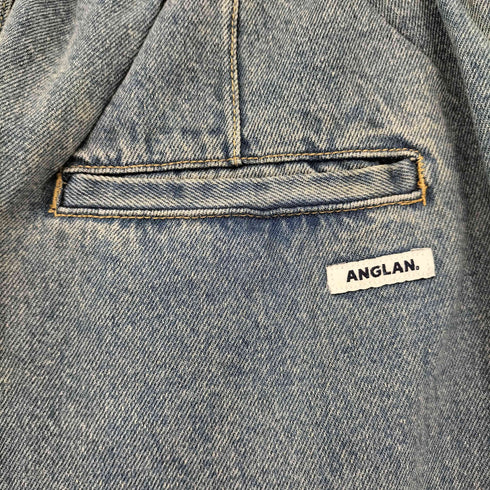 anglan long tuck wing balloon denim pants メンズ